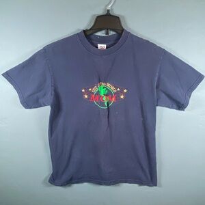 Vintage 90s Faded Navy Out of this World MOM Embrodiered T-shirt Size M